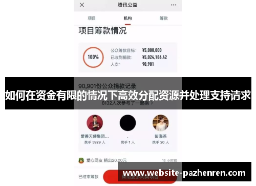 如何在资金有限的情况下高效分配资源并处理支持请求